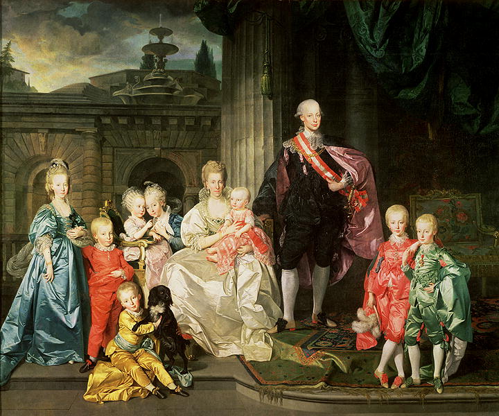 Leopold I Holy Roman Emperor and Maria Luisa with Family 1776 by Johann Zoffany 1733-1810 Kunsthistorisches Museum Wien GG 3771